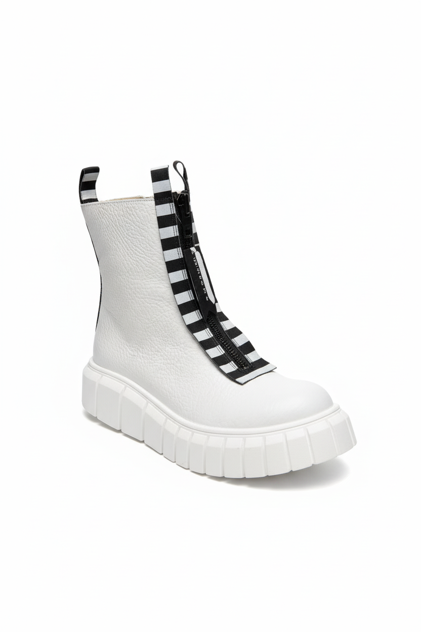 Papucei Zip Detail Platform Boots (Size 7)