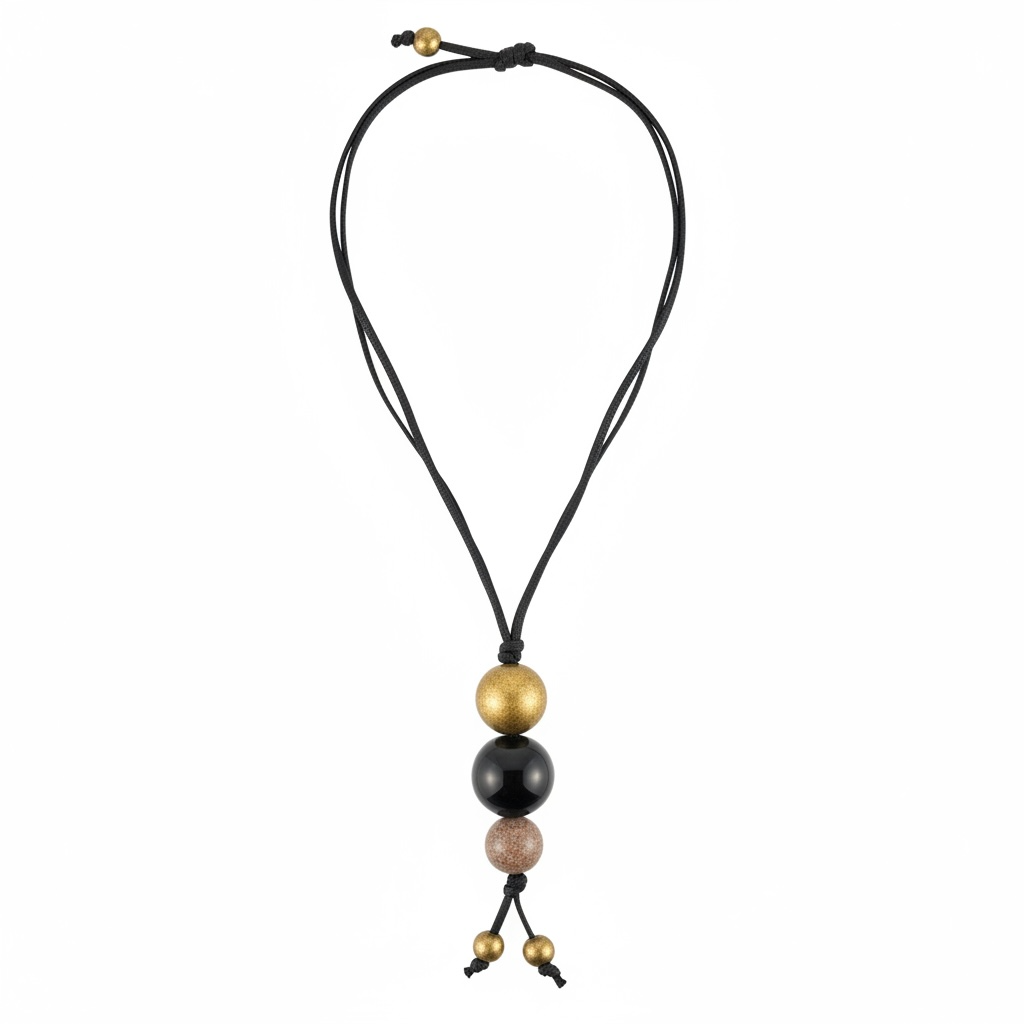 Trio Bead Drop Necklace