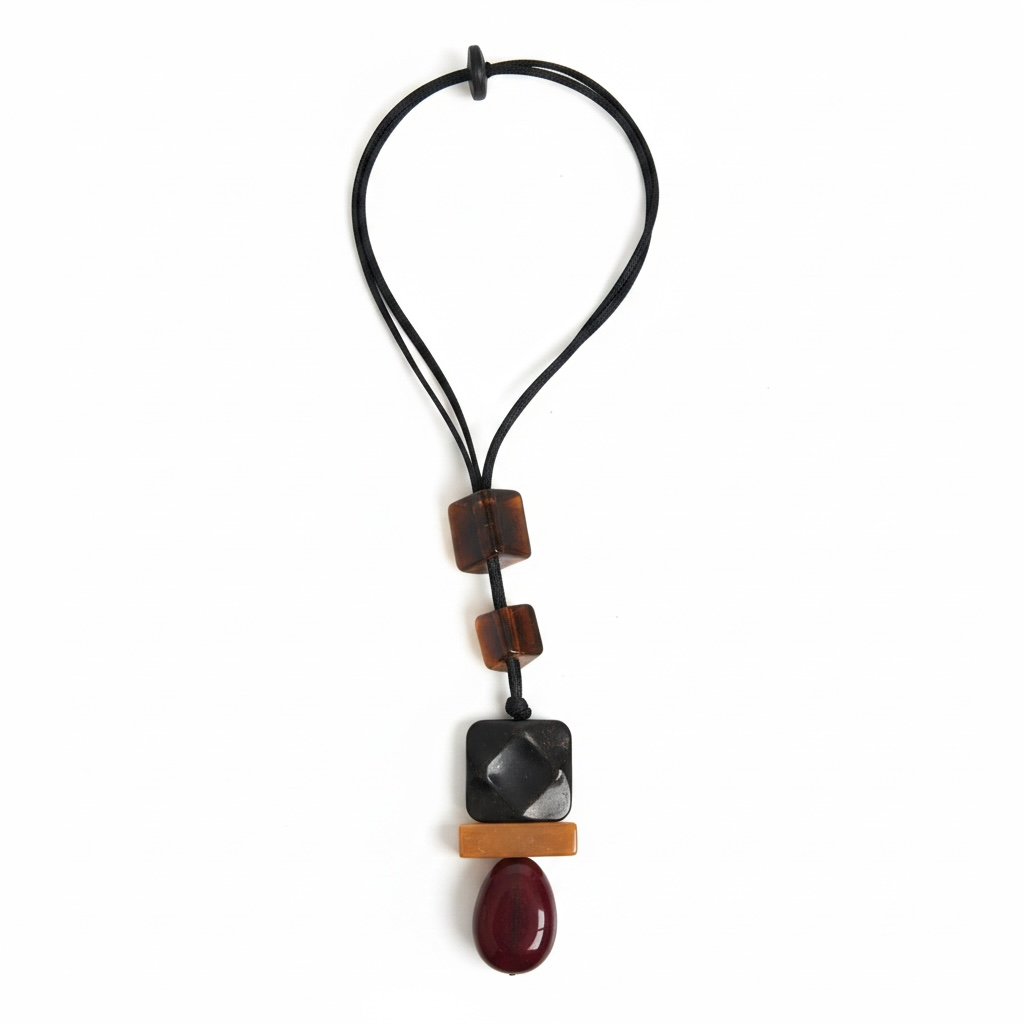 Amber Drop Pendant Necklace