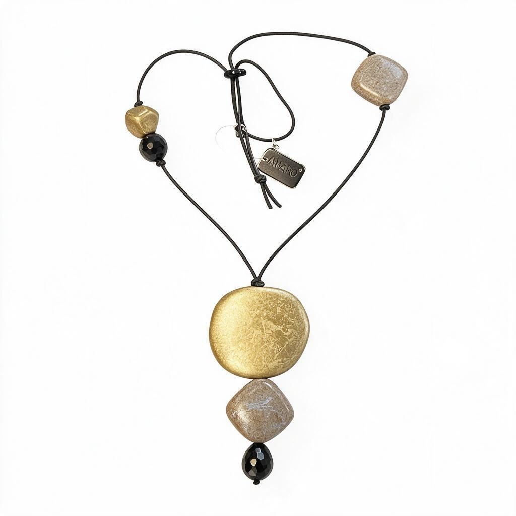 Terra & Gold Stone Necklace