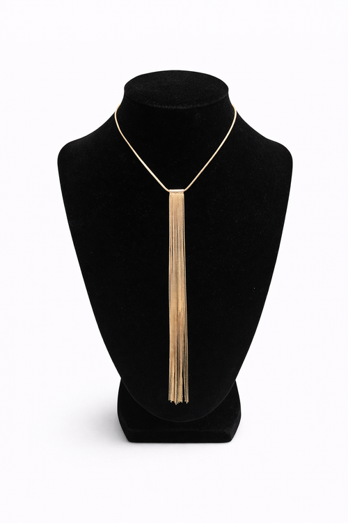 Aurora Drop Tassel Necklace