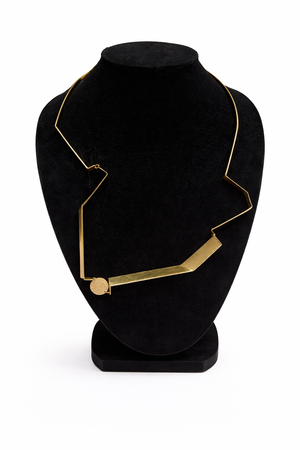 Jagged Horizon Brass Necklace
