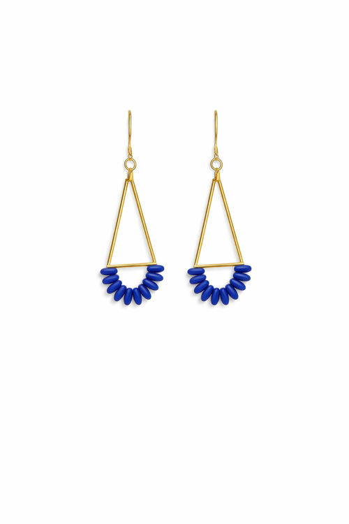 Azure Arc Drop Earrings