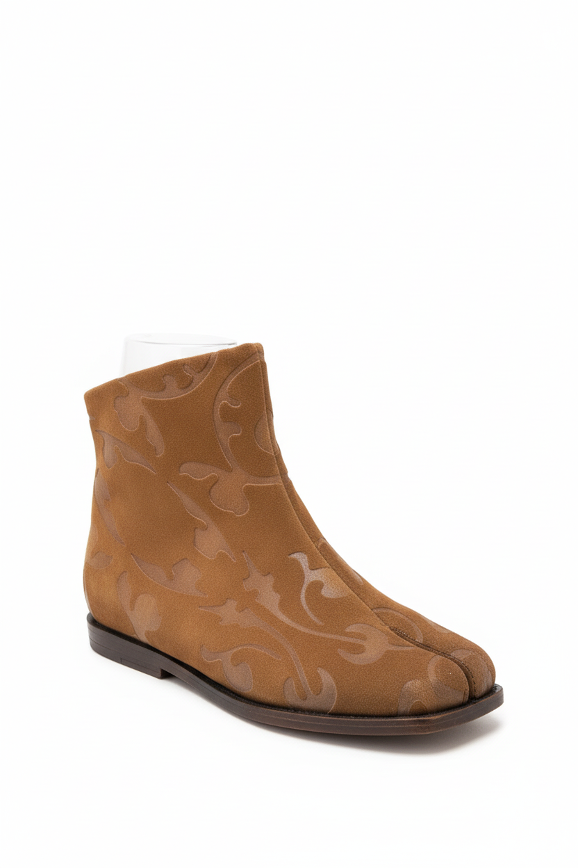 Papucei Embossed Leather Ankle Boot( Size 11)