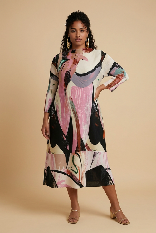 Blush Expression Midi Dress