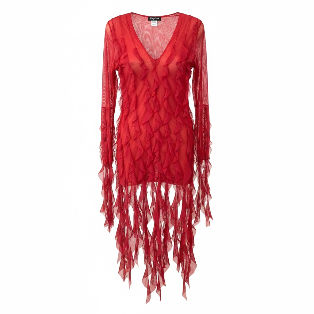 Hey Dari Red Fringe Dress