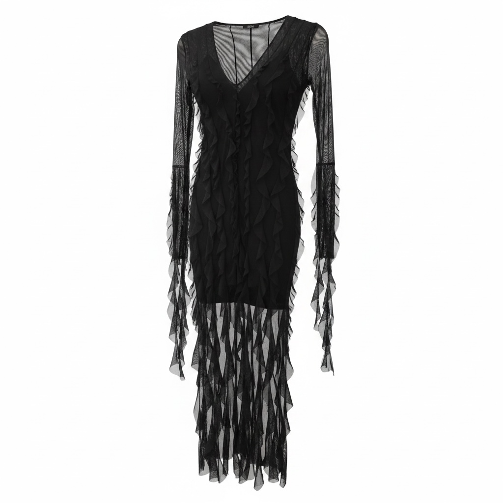 Hey Dari Black Fringe Dress