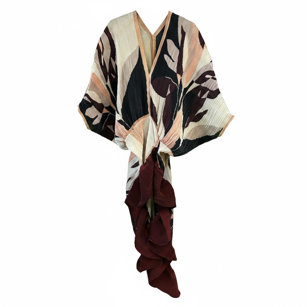 LLB Botanical Print Kimono Dress