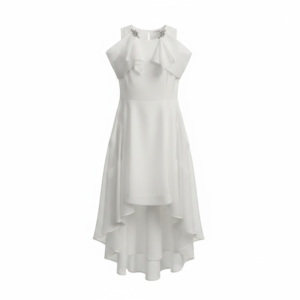 Love the Queen White Organza Party Dress