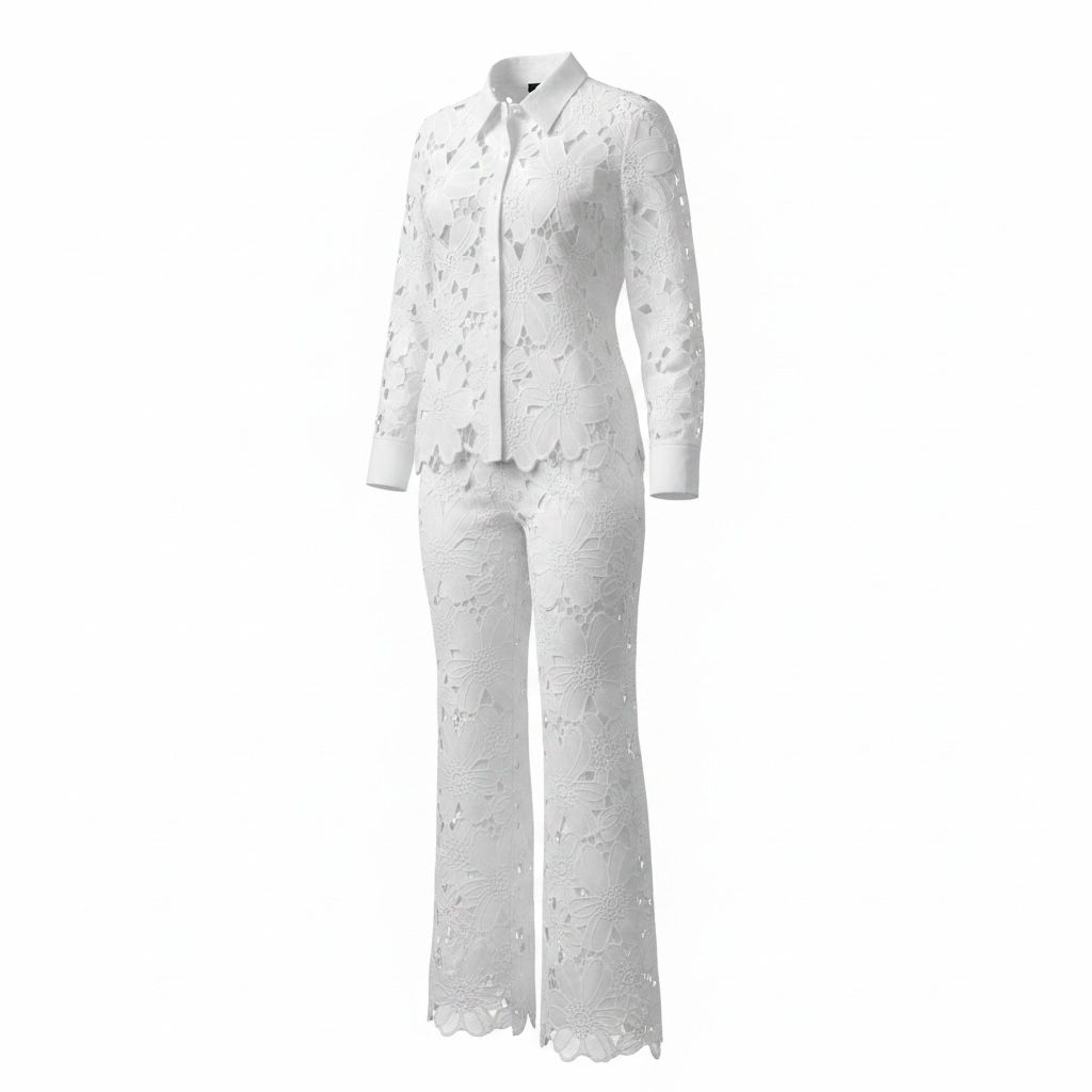 Love The Queen Flower Lace Pant Set
