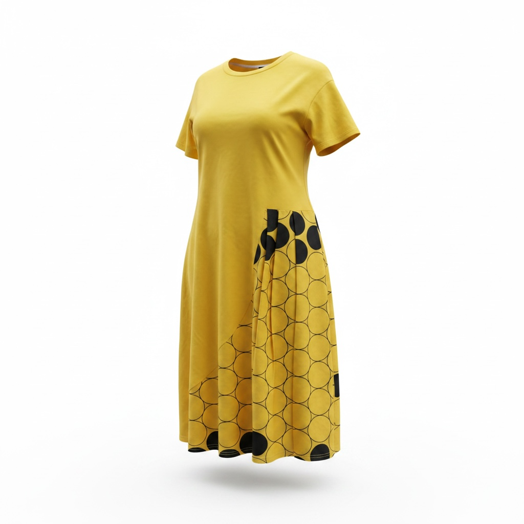 Simply Vanité Circle Print A-Line Summer Dress