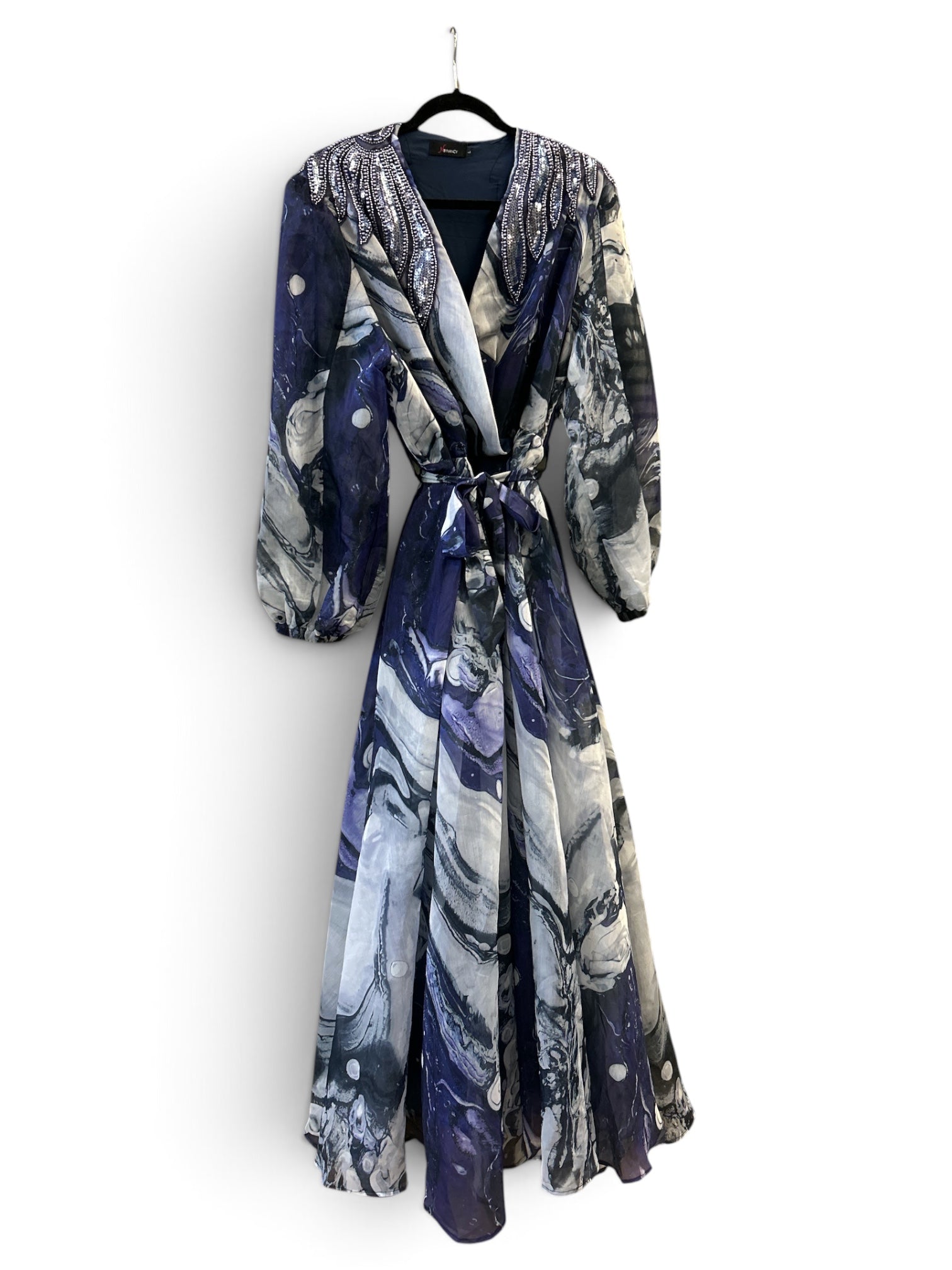 Marble Sequin Gown