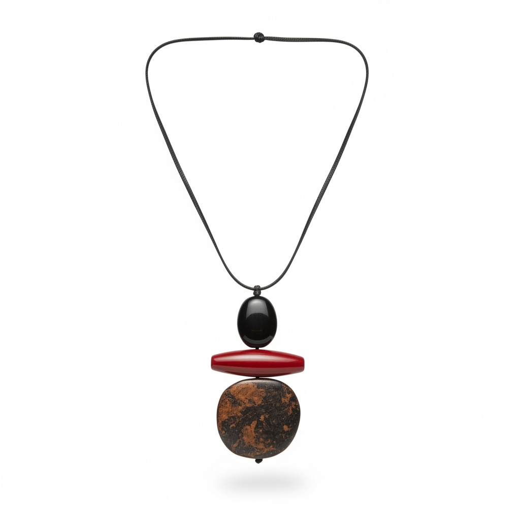 Stacked Stone Pendant Necklace