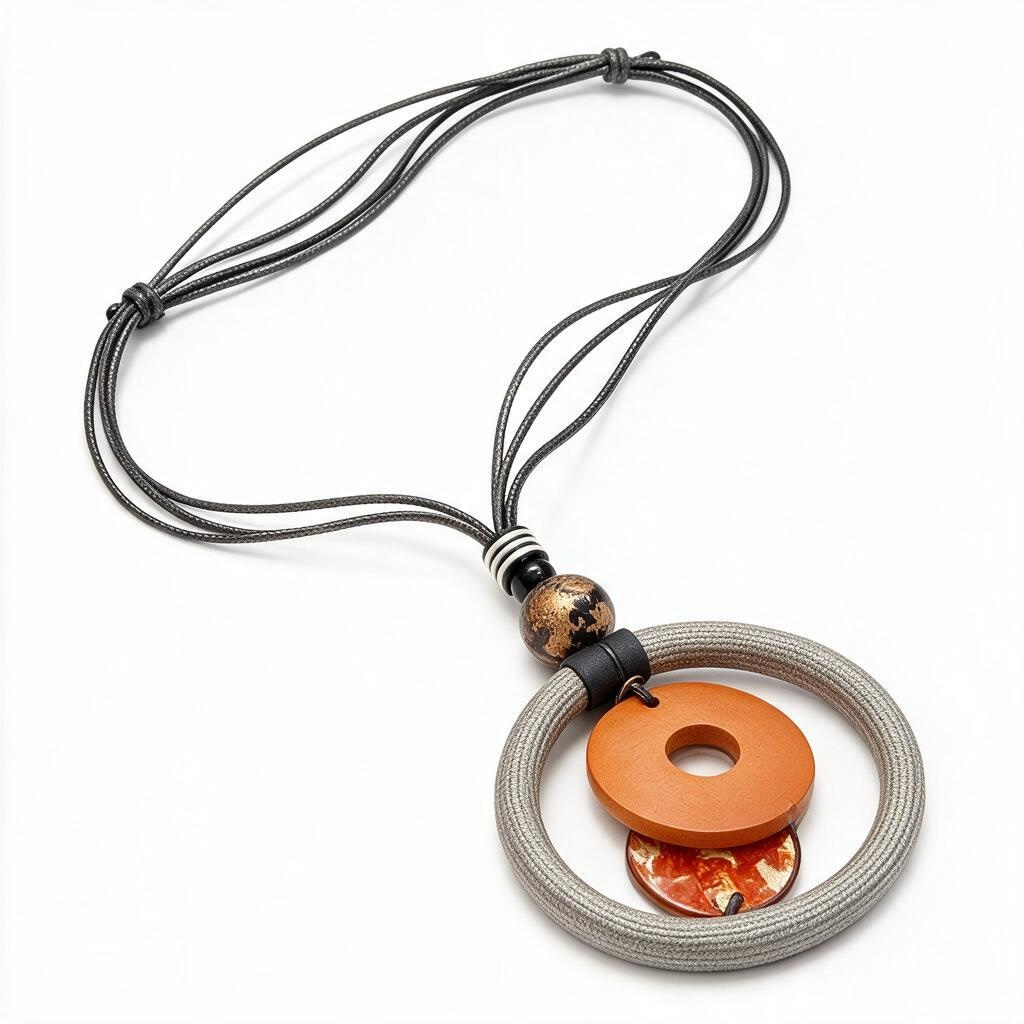 Sunset Ring Pendant Necklace